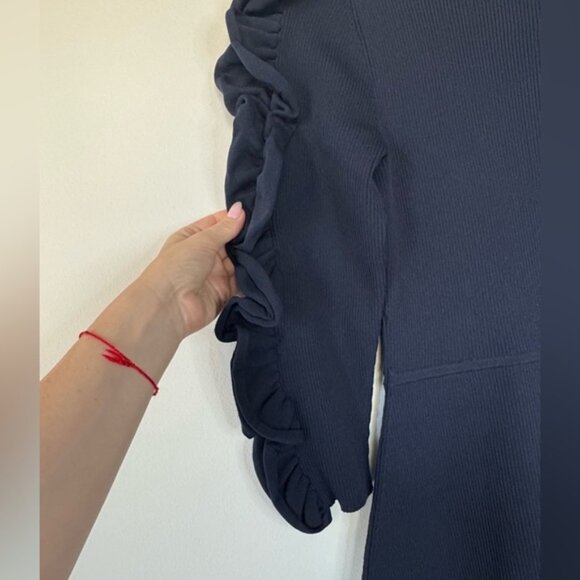 Victoria Beckham Navy Blue Knit Dress – Size 8 - Picture 12 of 15